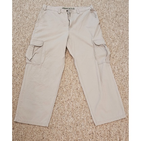 LEVI'S Relaxed Fit Cargo Pants Utility‎ Outdoor Casual Beige Size 34x38 - VTG - Picture 1 of 11